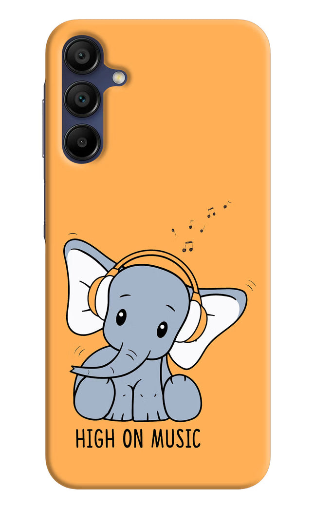 High On Music Samsung A15 5G Hard Case Back Cover by Casekaro