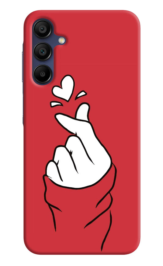 Korean Love Sign Samsung A15 5G Hard Case Back Cover by Casekaro