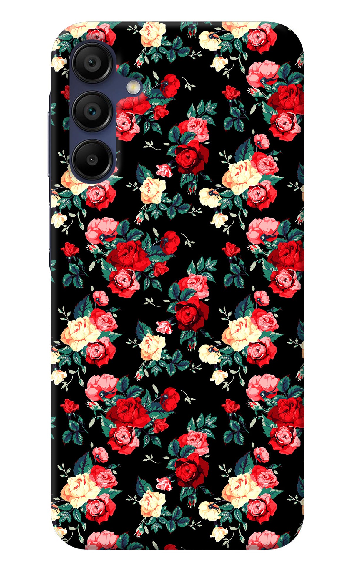 Rose Pattern Samsung A15 5G Back Cover