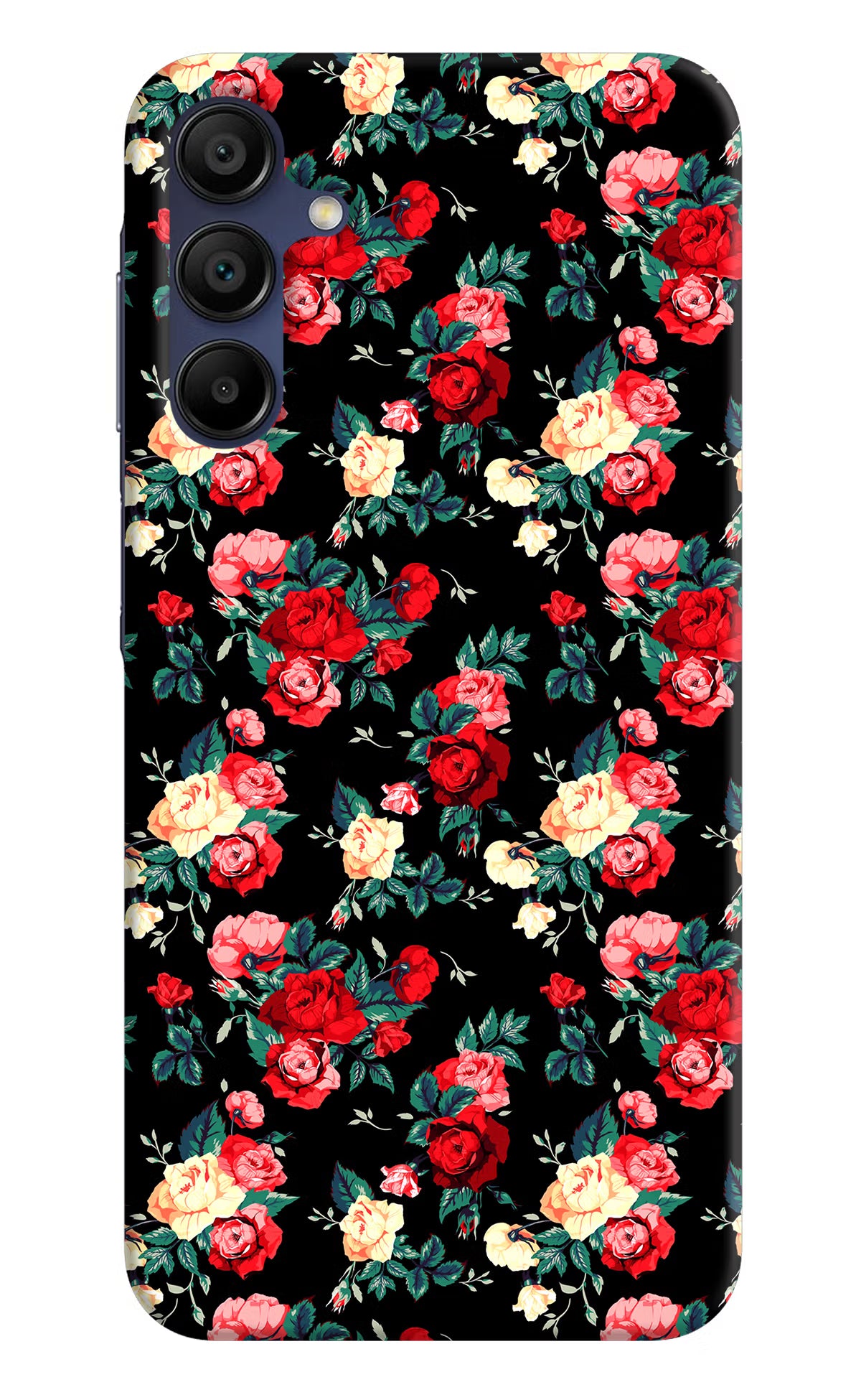 Rose Pattern Samsung A15 5G Hard Case Back Cover by Casekaro