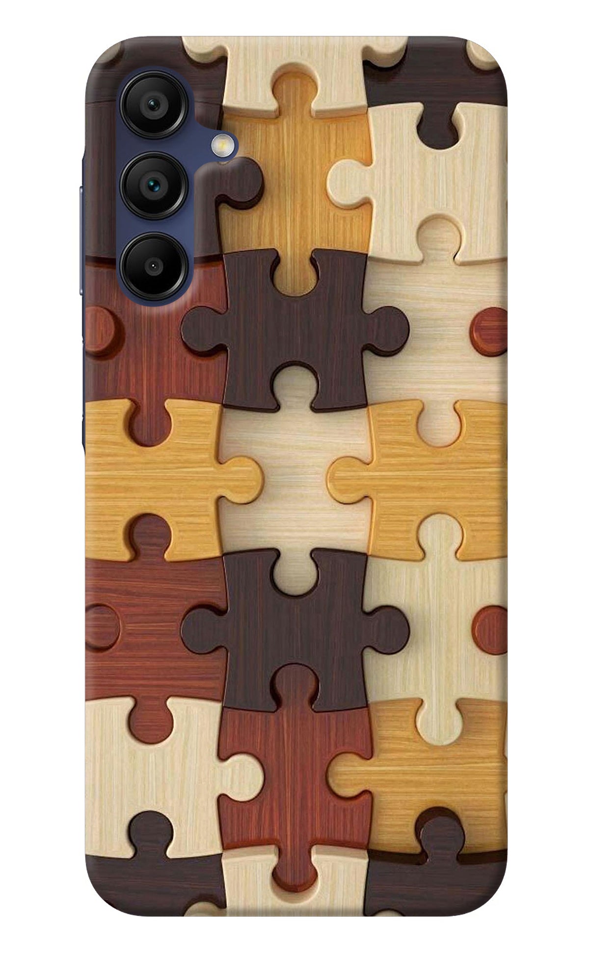 Wooden Puzzle Samsung A15 5G Back Cover