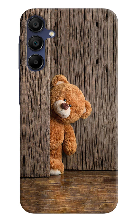 Teddy Wooden Samsung A15 5G Hard Case Back Cover by Casekaro
