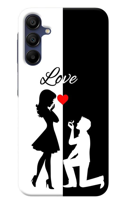 Love Propose Black And White Samsung A15 5G Back Cover