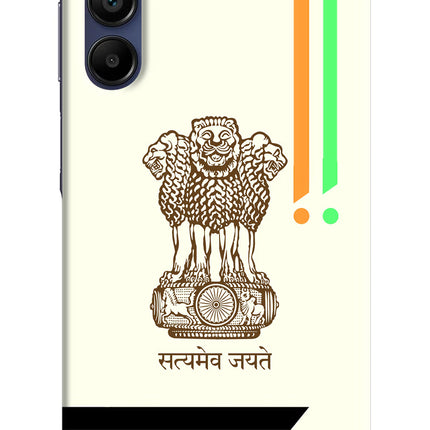 Satyamev Jayate Brown Logo Samsung A15 5G Hard Case Back Cover by Casekaro