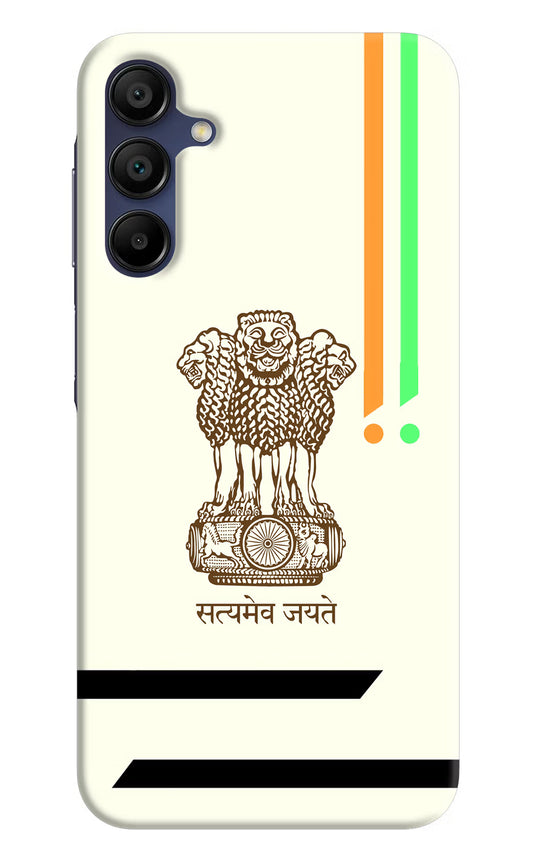 Satyamev Jayate Brown Logo Samsung A15 5G Hard Case Back Cover by Casekaro
