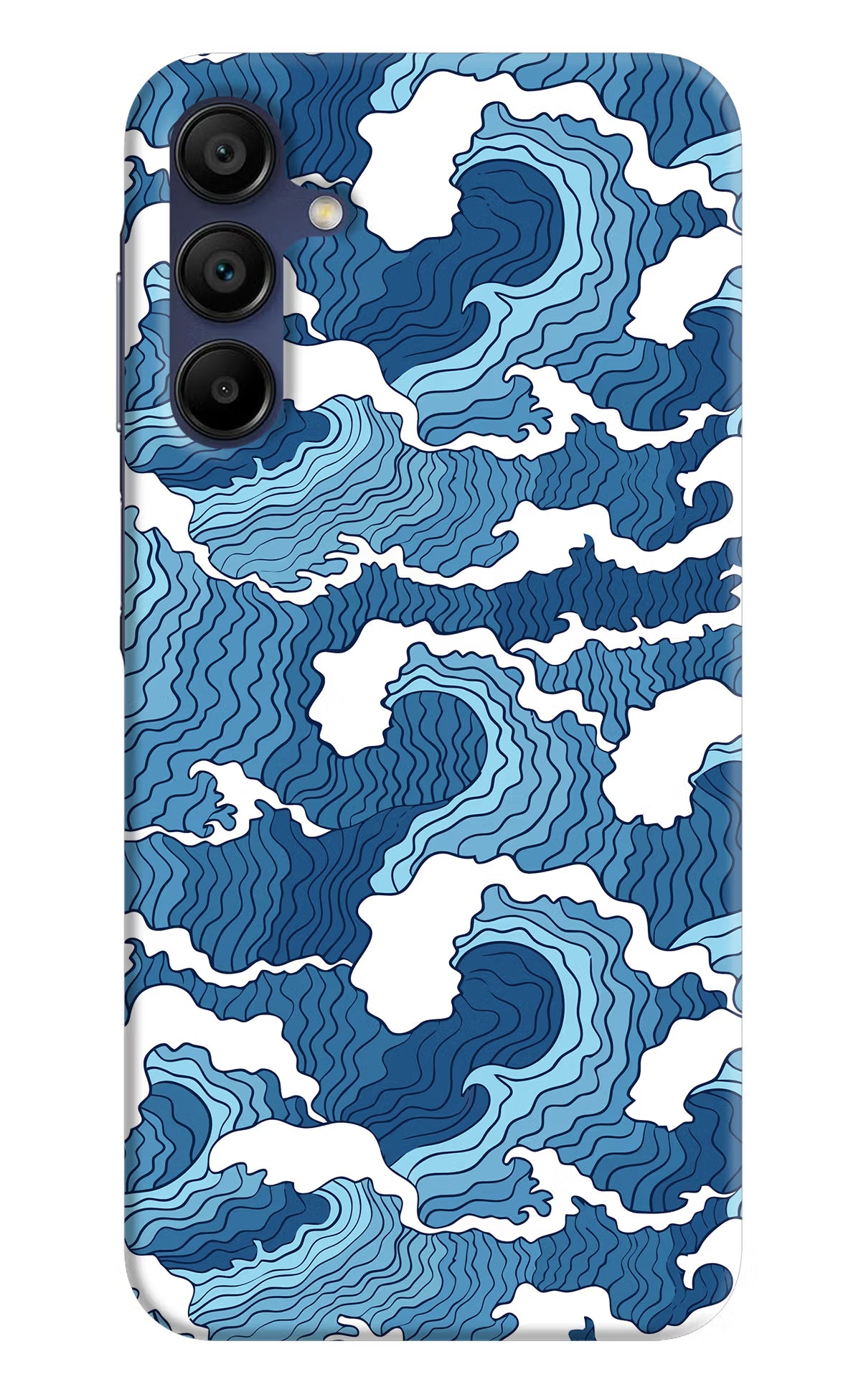 Blue Waves Samsung A15 5G Hard Case Back Cover by Casekaro