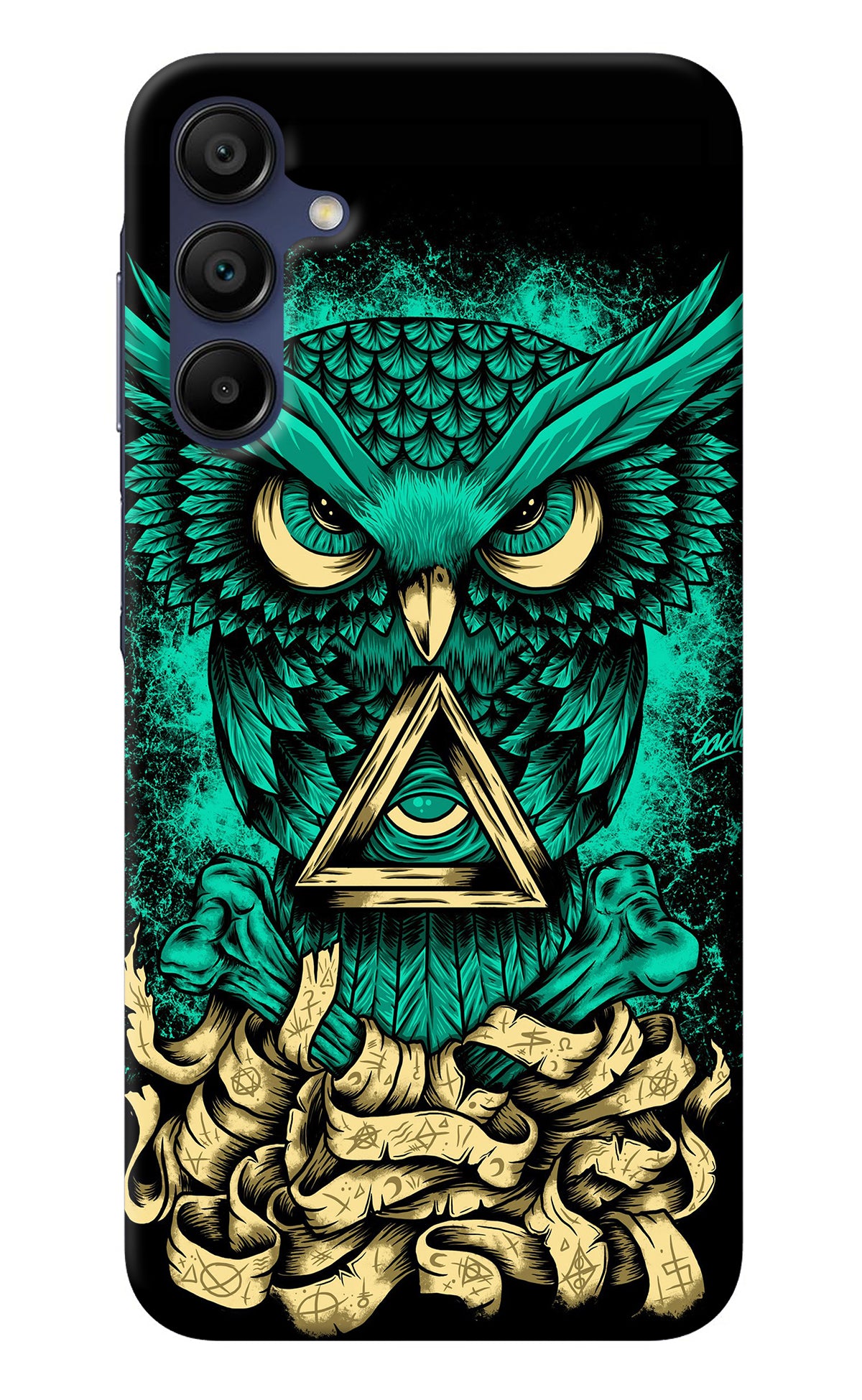 Green Owl Samsung A15 5G Back Cover