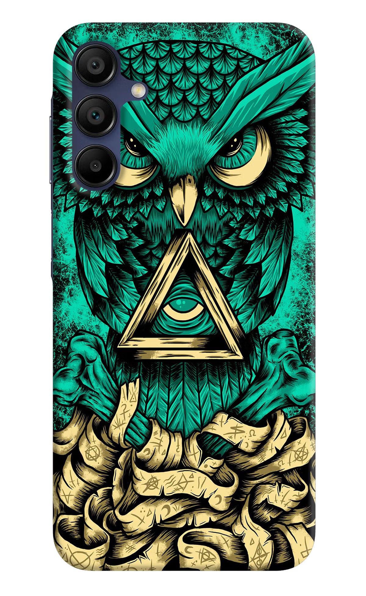 Green Owl Samsung A15 5G Hard Case Back Cover by Casekaro