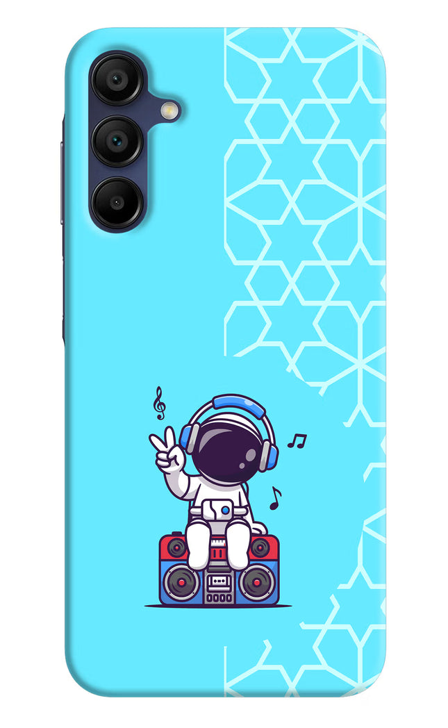 Cute Astronaut Chilling Samsung A15 5G Hard Case Back Cover by Casekaro