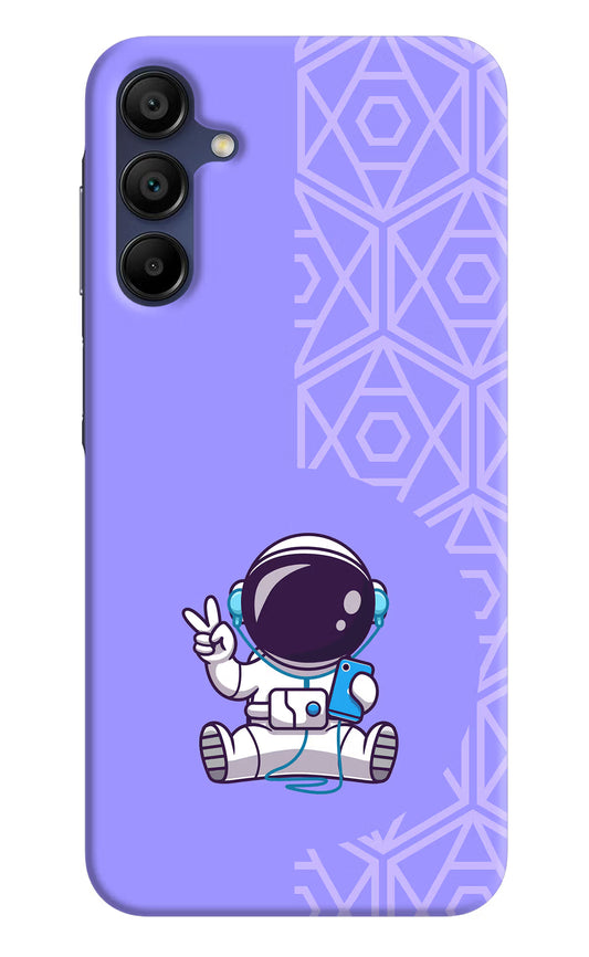 Cute Astronaut Chilling Samsung A15 5G Hard Case Back Cover by Casekaro