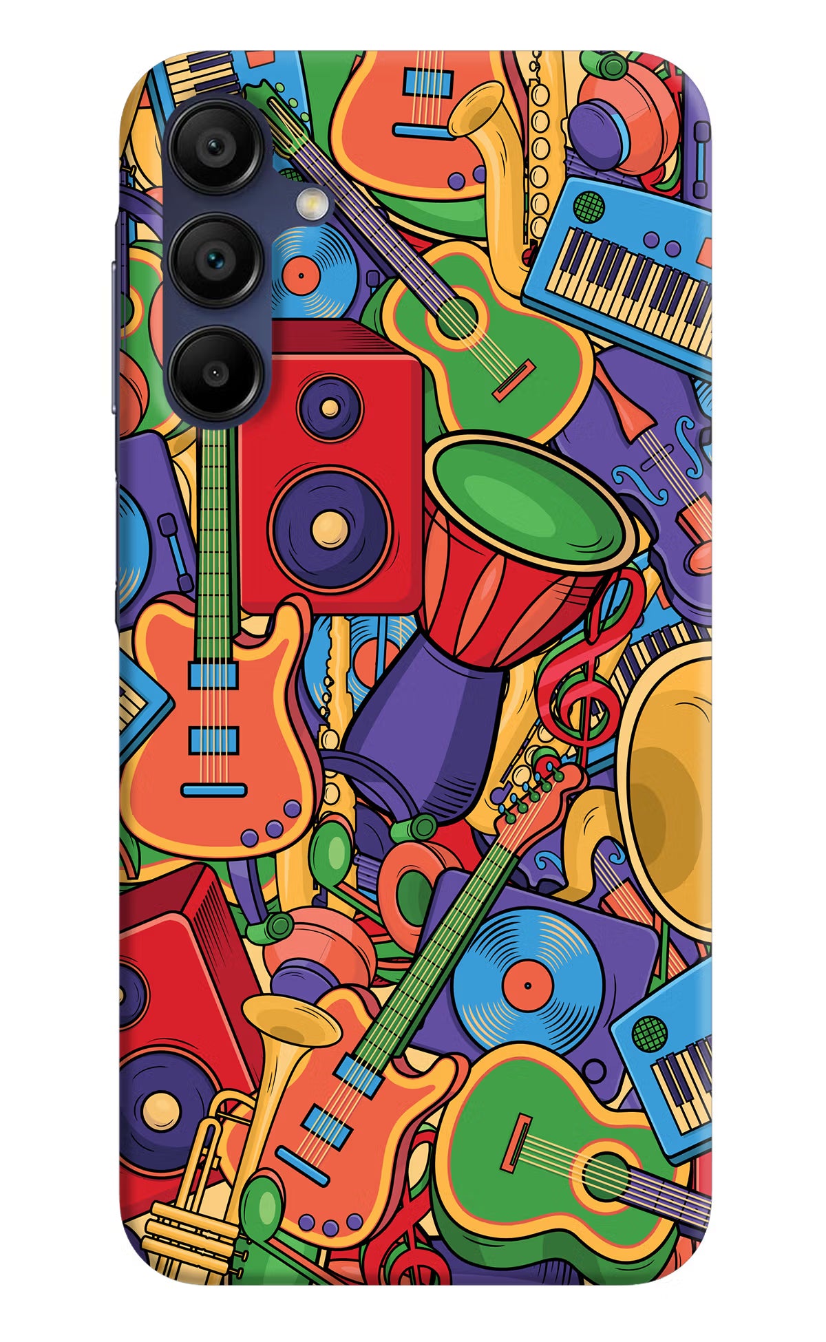 Music Instrument Doodle Samsung A15 5G Hard Case Back Cover by Casekaro
