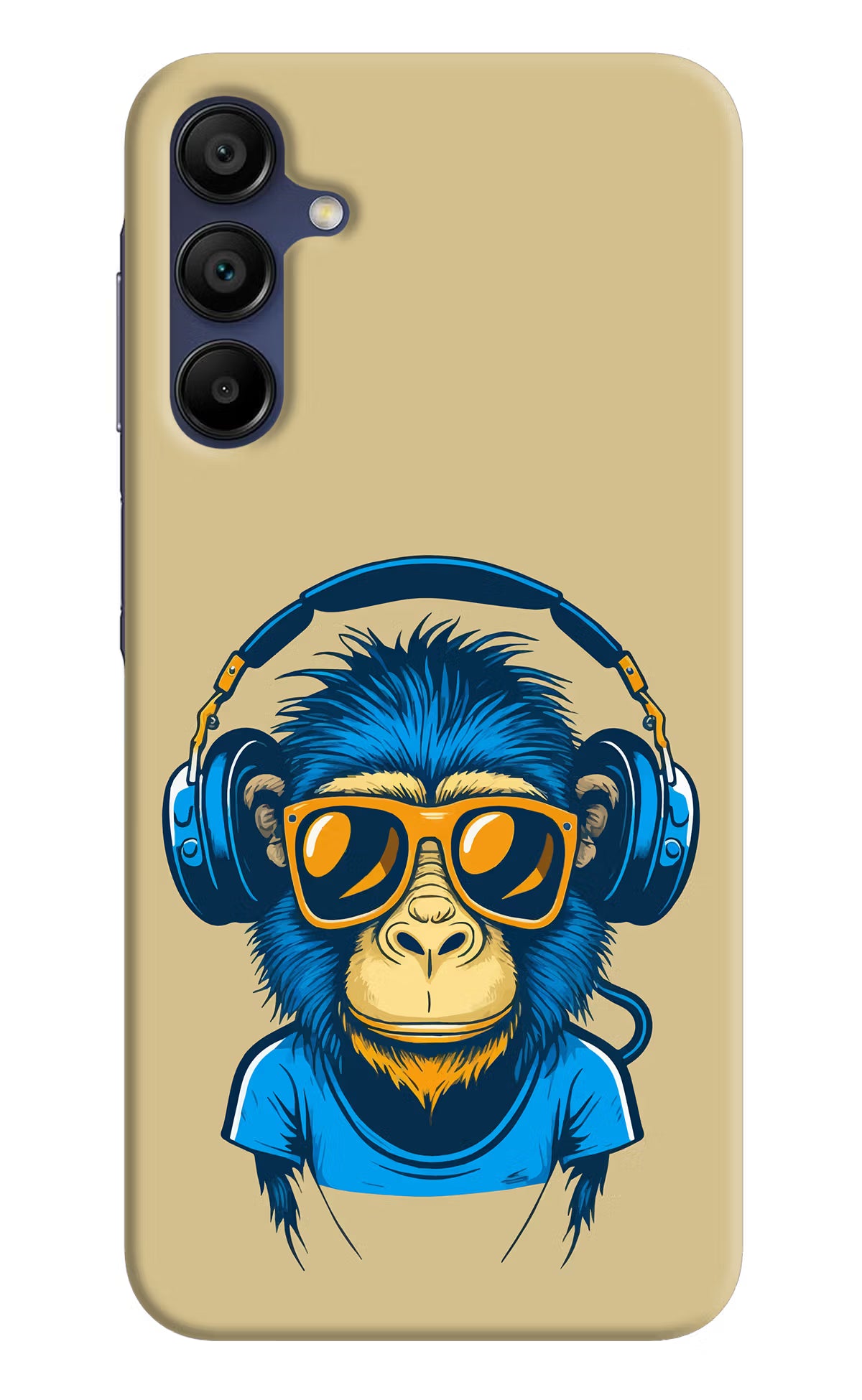 Monkey Headphone Samsung A15 5G Hard Case Back Cover by Casekaro