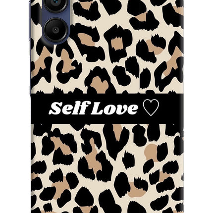 Leopard Print Self Love Samsung A15 5G Hard Case Back Cover by Casekaro