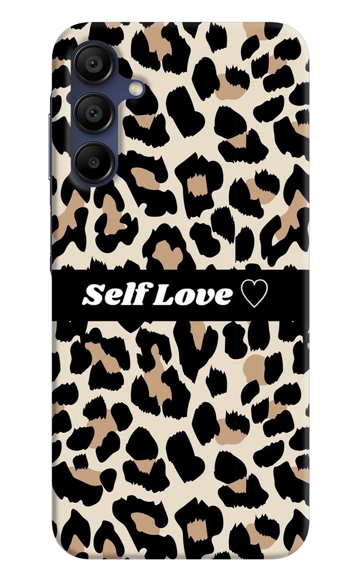 Leopard Print Self Love Samsung A15 5G Hard Case Back Cover by Casekaro