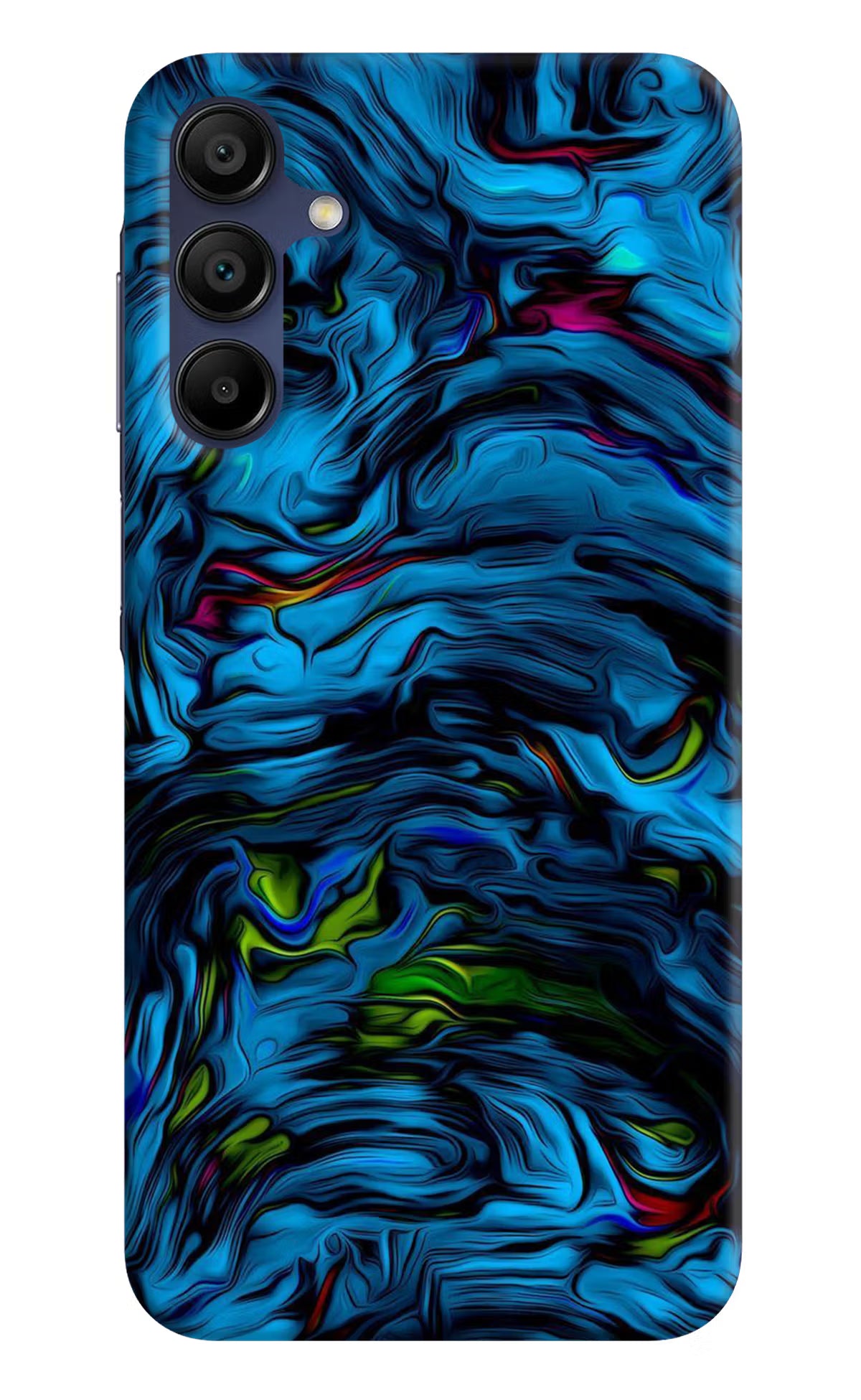 Dark Blue Abstract Samsung A15 5G Hard Case Back Cover by Casekaro