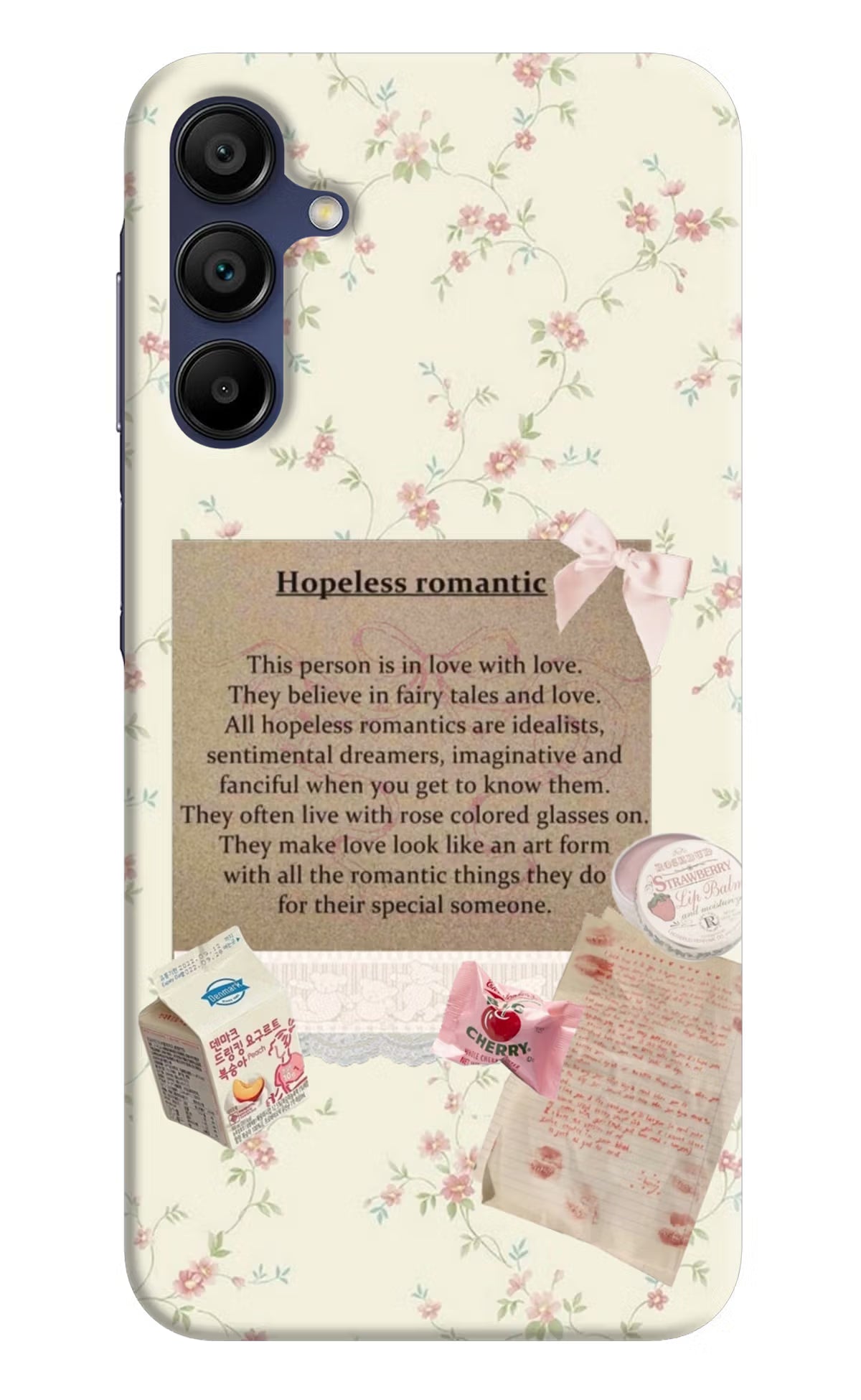 Hopeless Romantic Samsung A15 5G Hard Case Back Cover by Casekaro