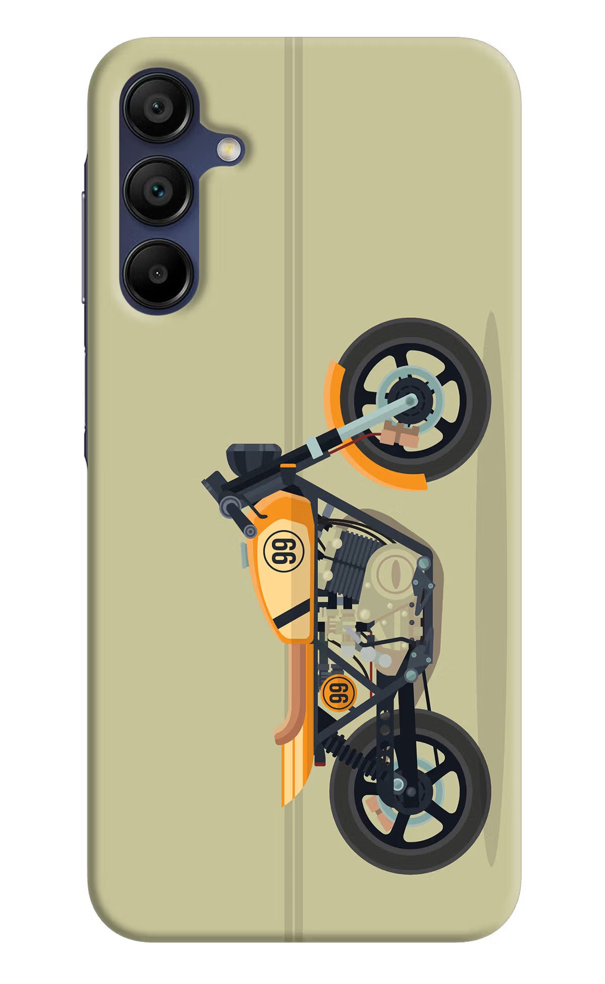Vertical Speedster Samsung A15 5G Hard Case Back Cover by Casekaro