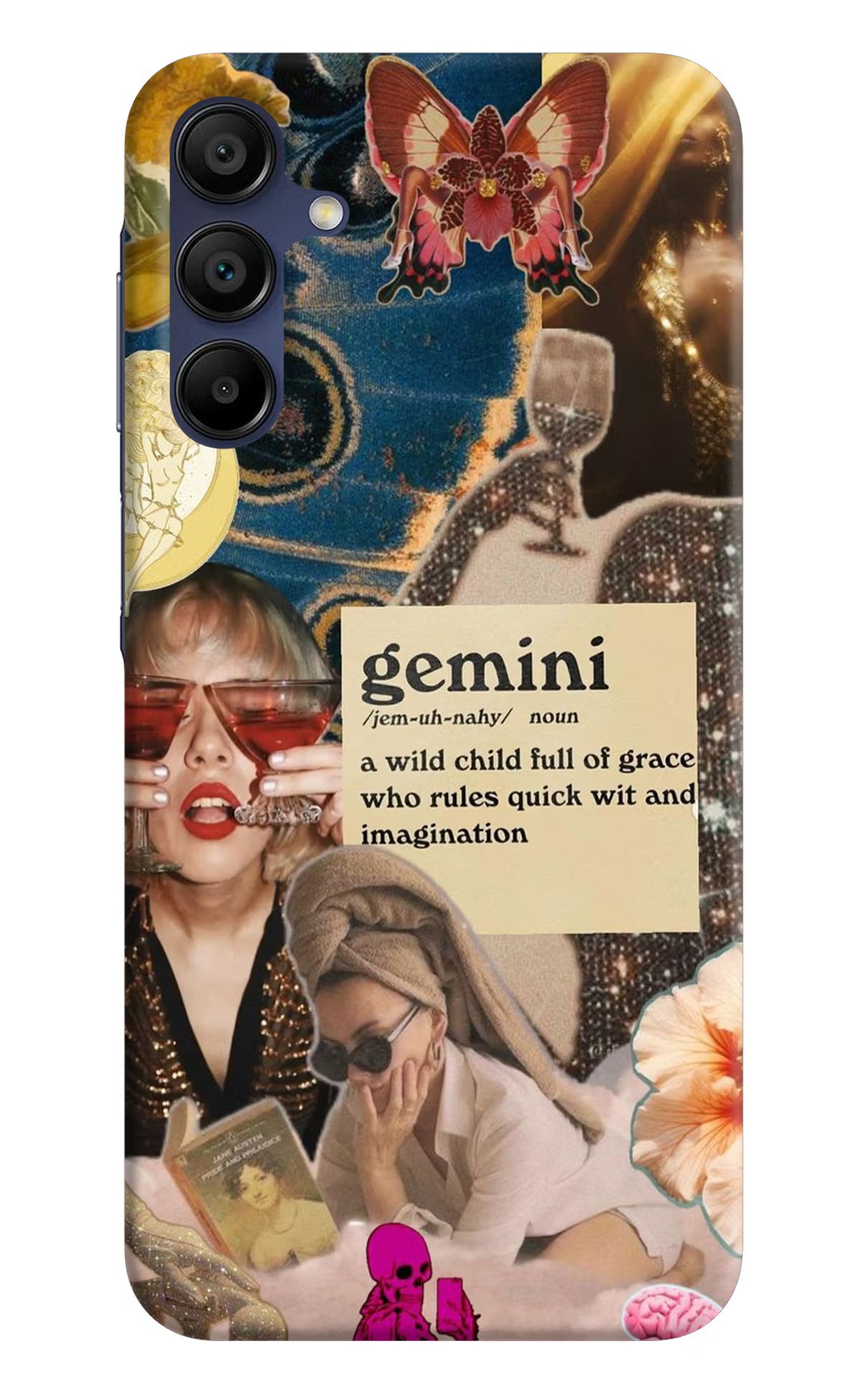 Gemini Zodiac Samsung A15 5G Hard Case Back Cover by Casekaro