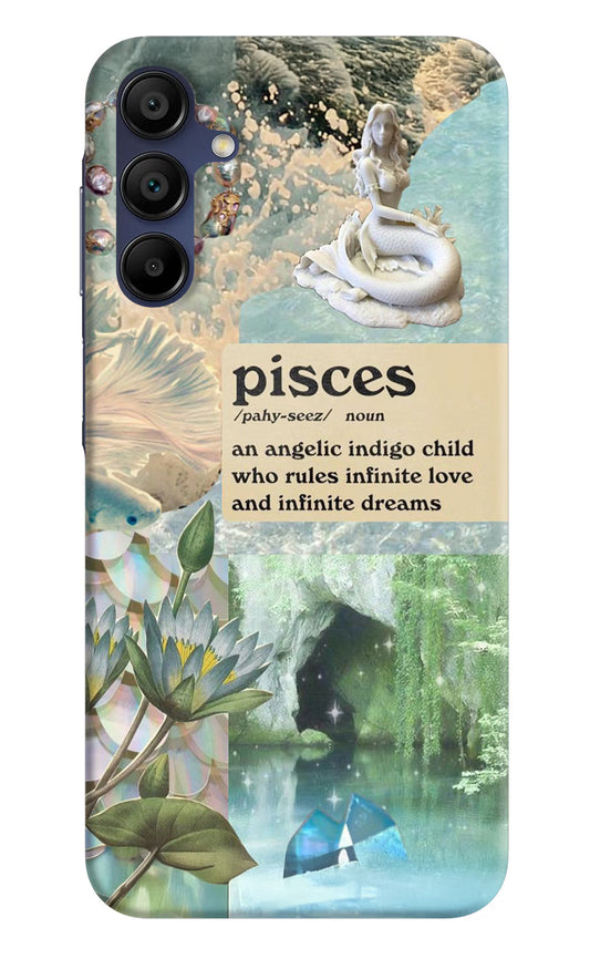 Pisces Zodiac Samsung A15 5G Hard Case Back Cover by Casekaro