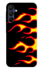 Side Sweep Flames Samsung A15 5G Hard Case Back Cover by Casekaro
