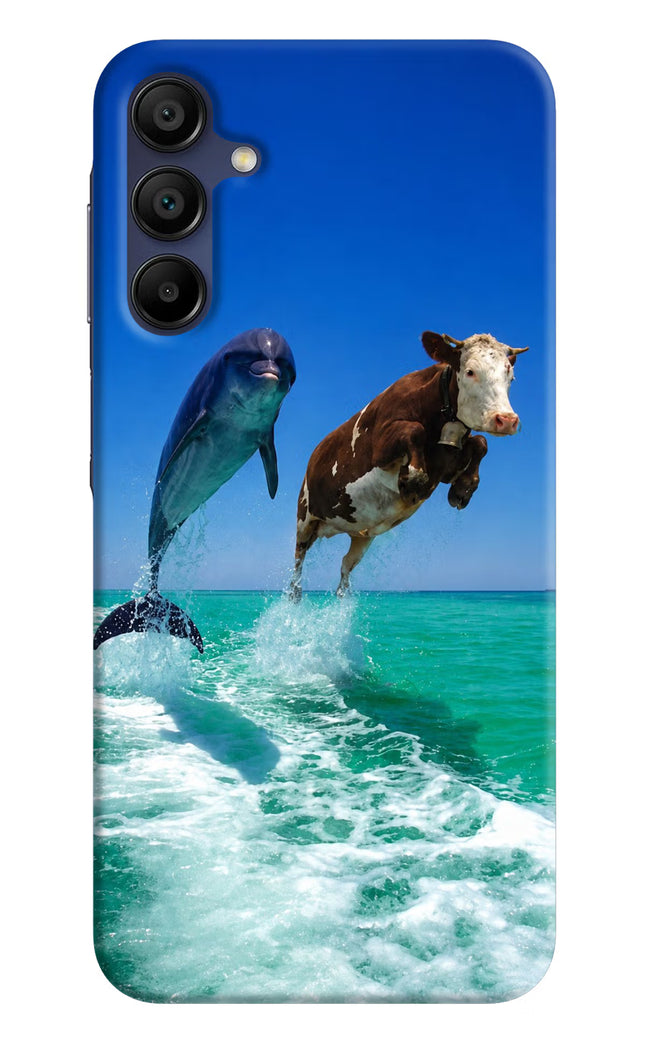 Dolphin vs Cow Samsung A15 5G Hard Case Back Cover by Casekaro