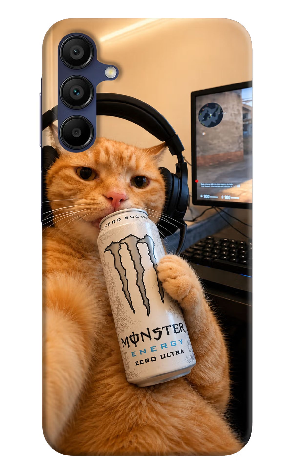 Gamer Cat Energy Samsung A15 5G Back Cover