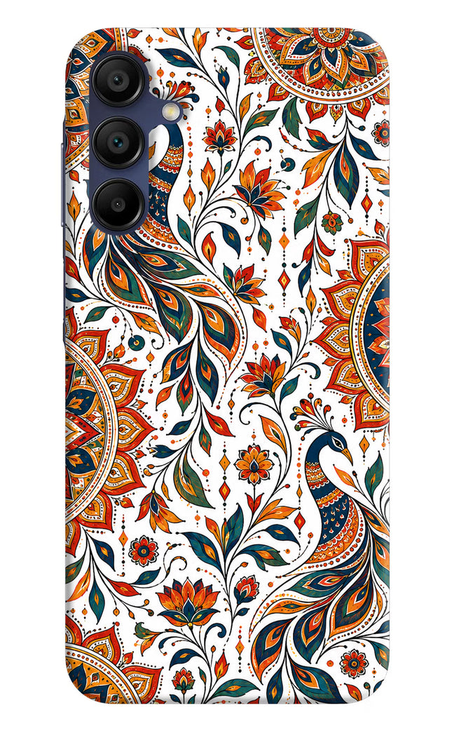 White Mayura Samsung A15 5G Hard Case Back Cover by Casekaro