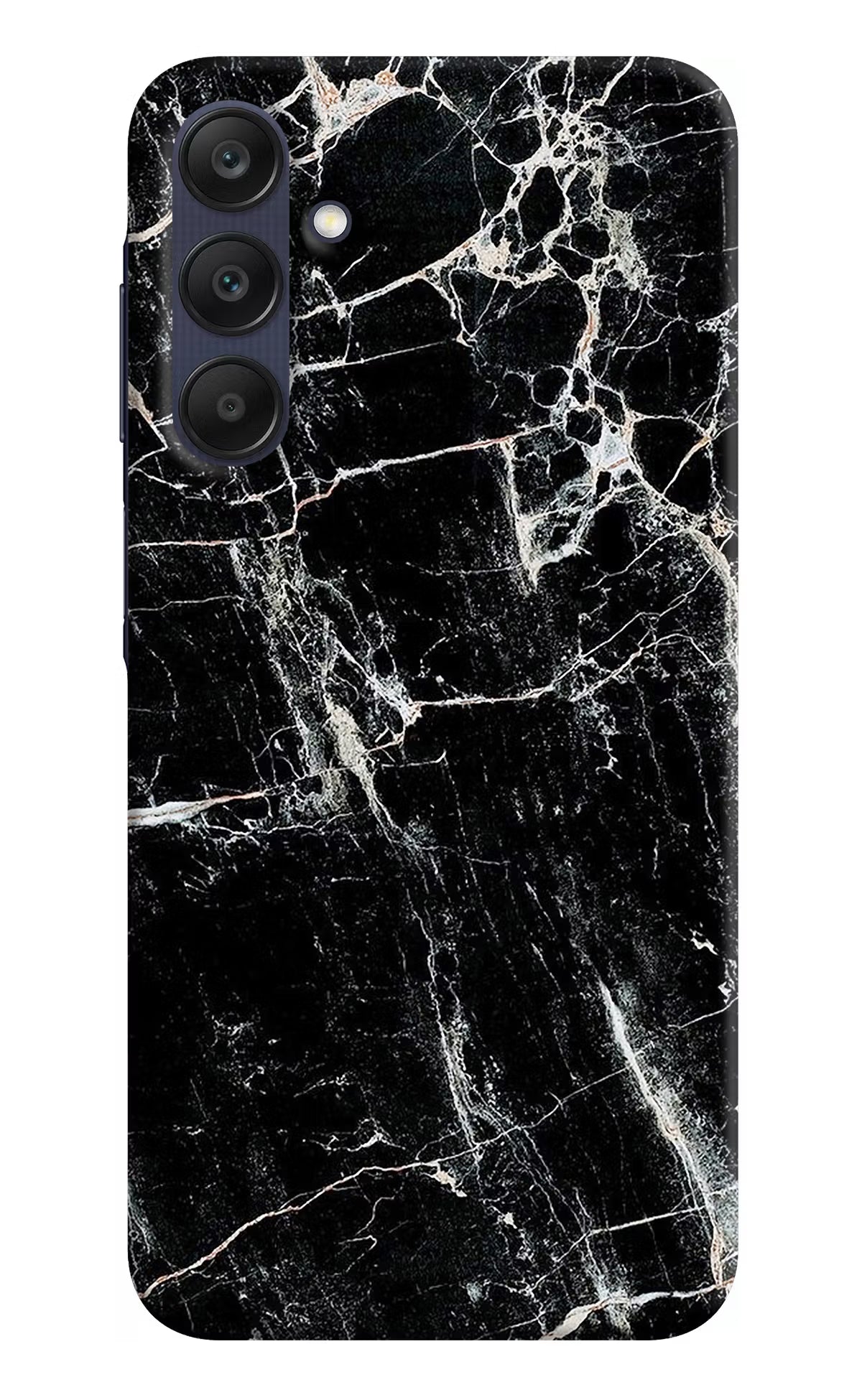 Black Marble Texture Samsung A25 5G Hard Case Back Cover by Casekaro