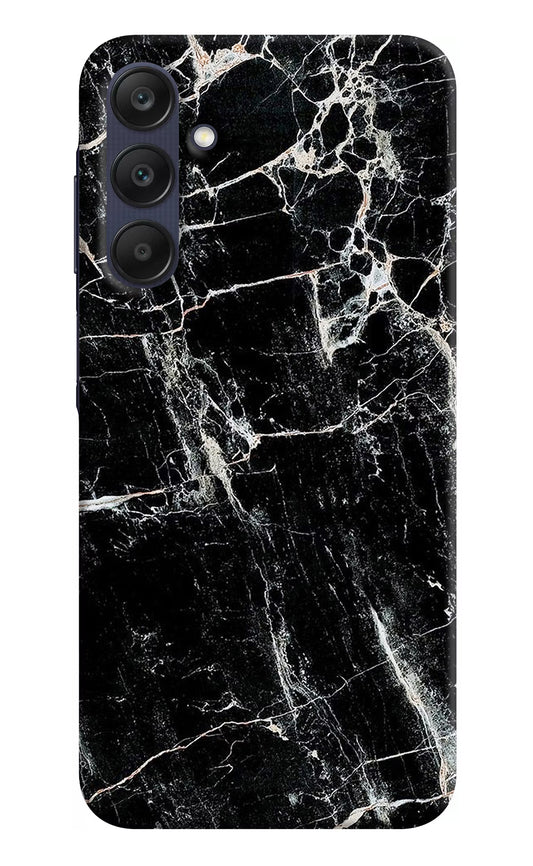 Black Marble Texture Samsung A25 5G Hard Case Back Cover by Casekaro