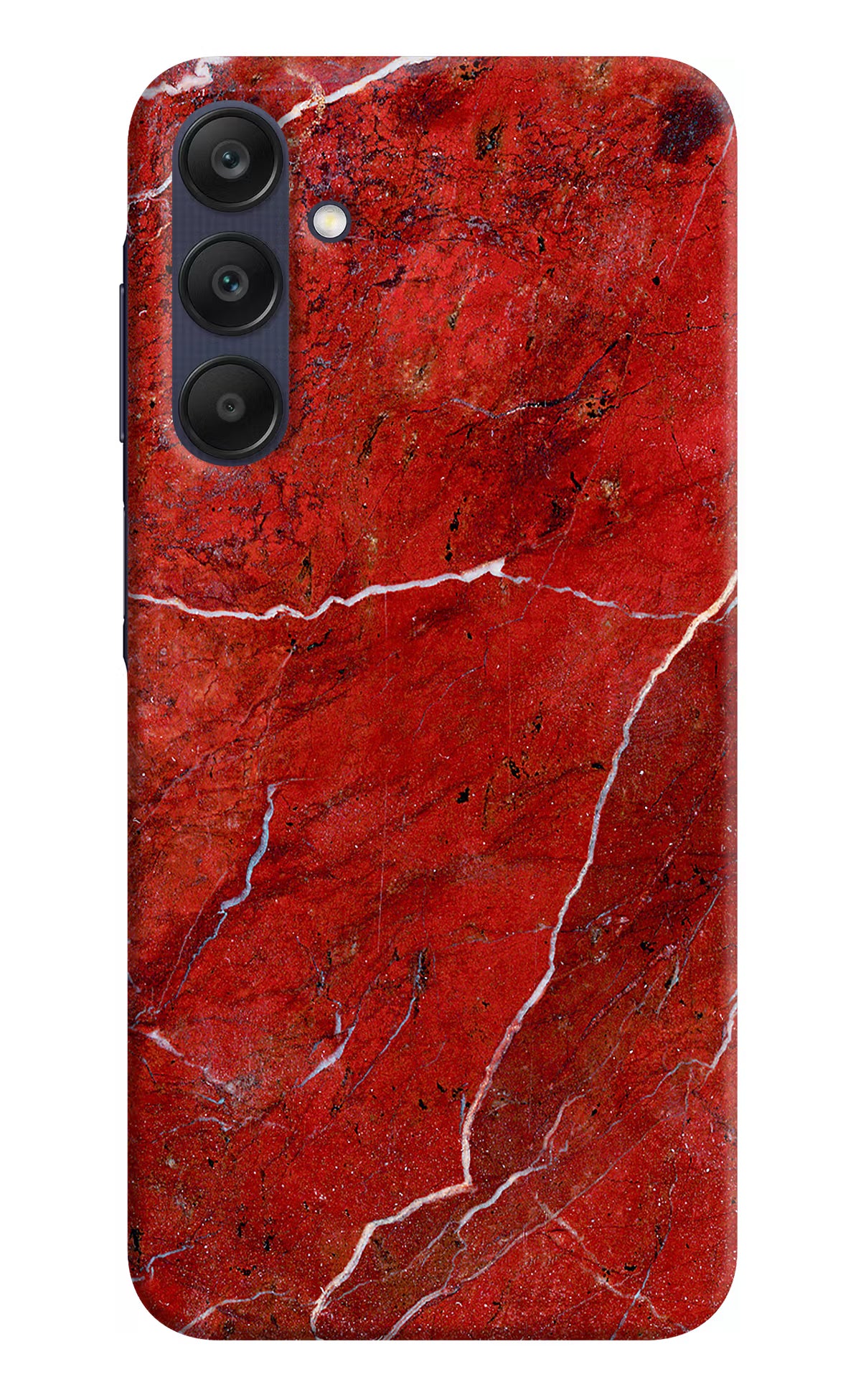 Red Marble Design Samsung A25 5G Hard Case Back Cover by Casekaro