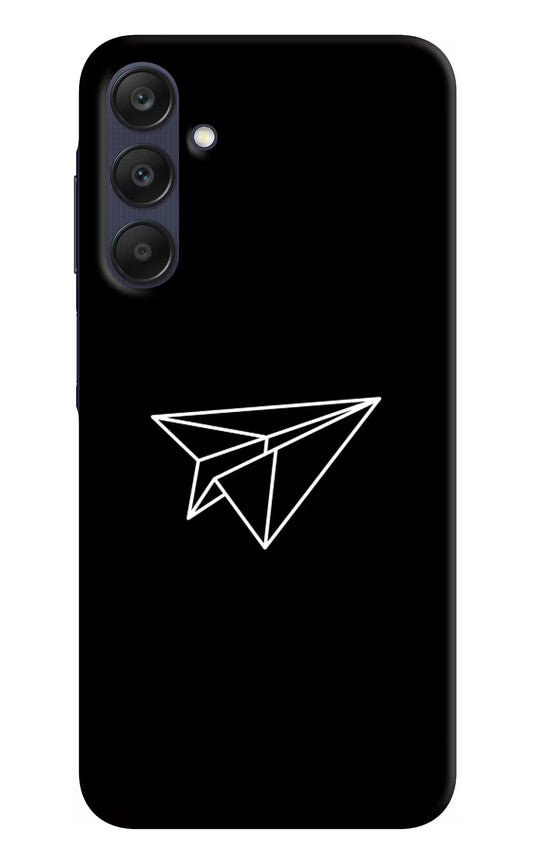 Paper Plane White Samsung A25 5G Hard Case Back Cover by Casekaro