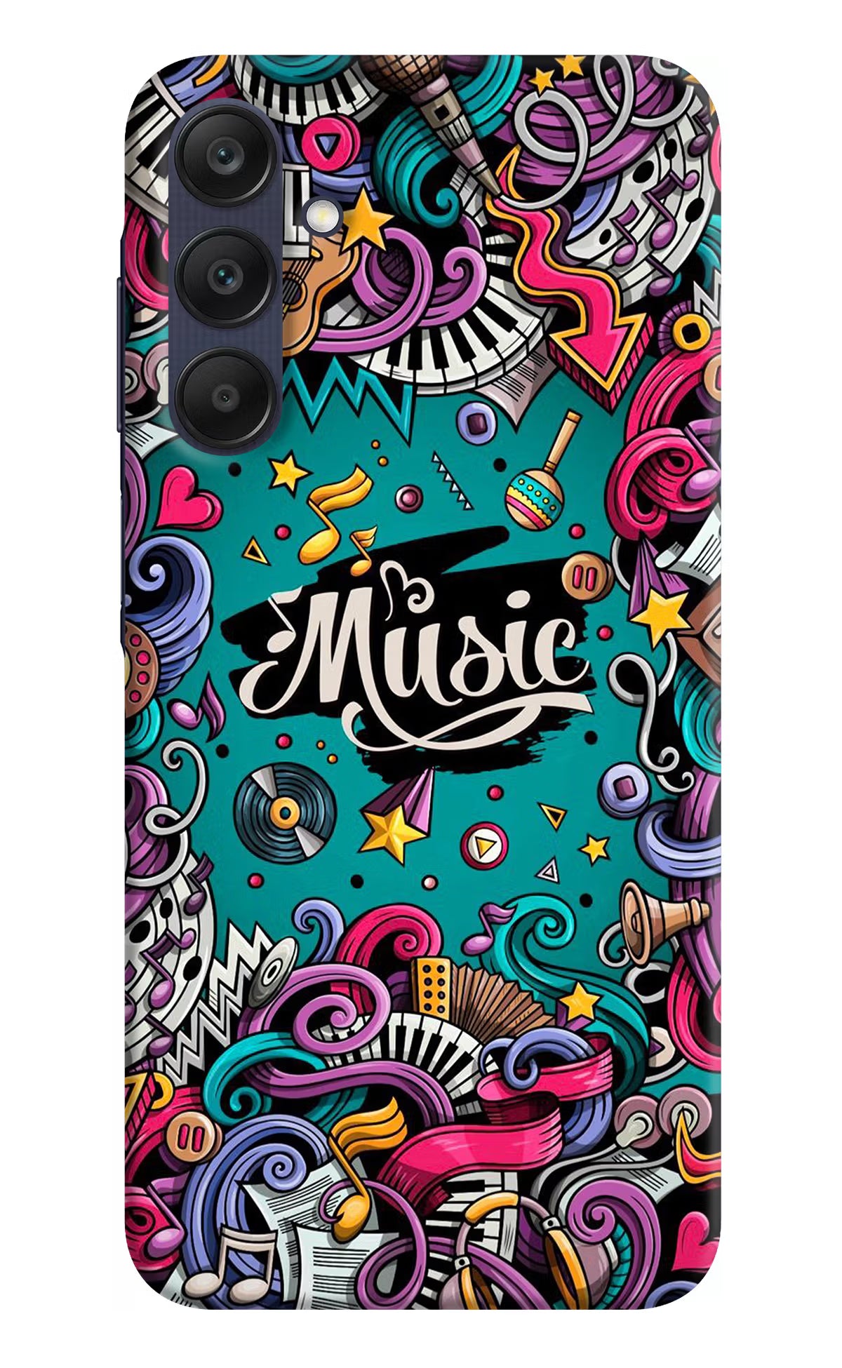 Music Graffiti Samsung A25 5G Hard Case Back Cover by Casekaro