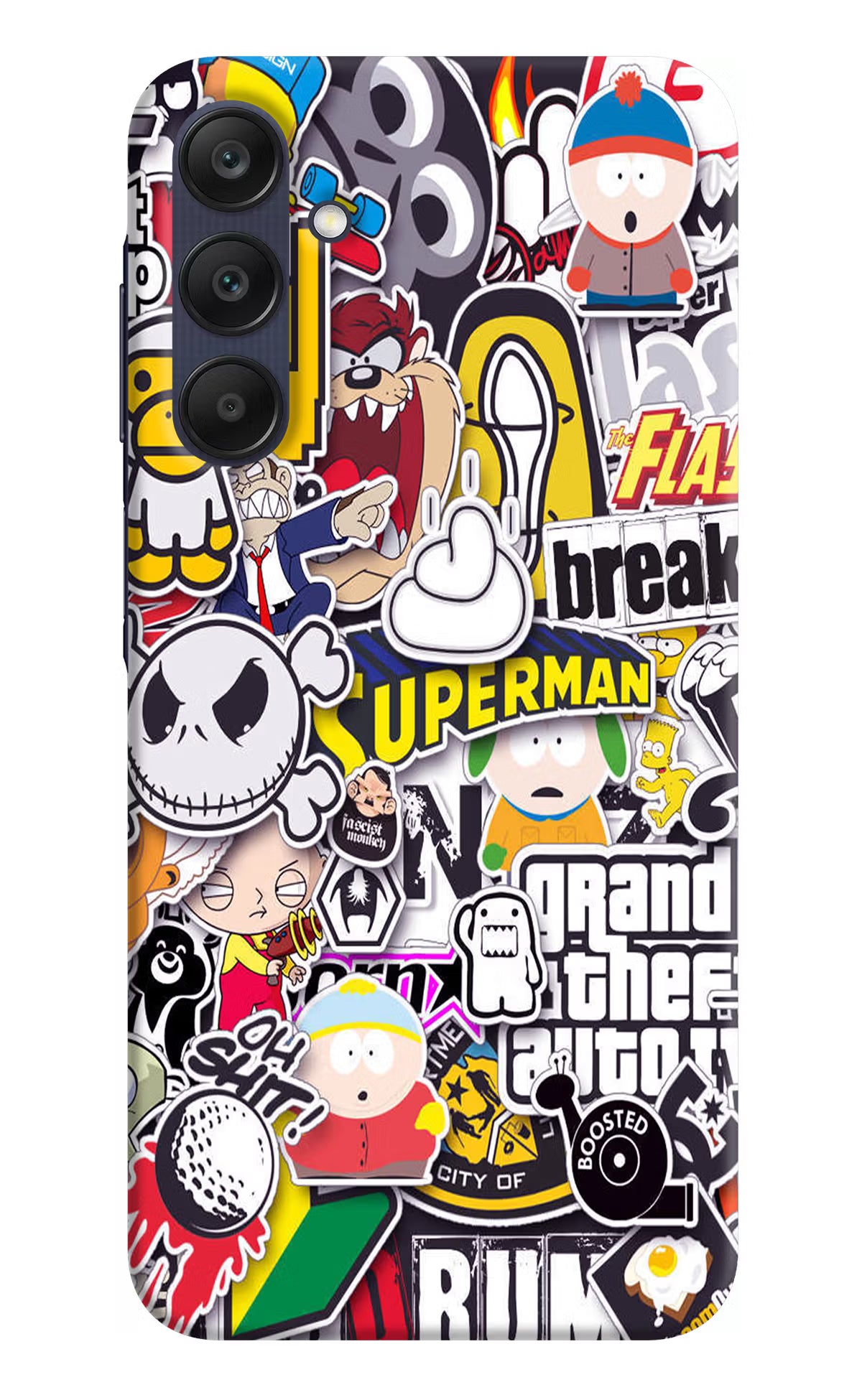 Sticker Bomb Samsung A25 5G Hard Case Back Cover by Casekaro