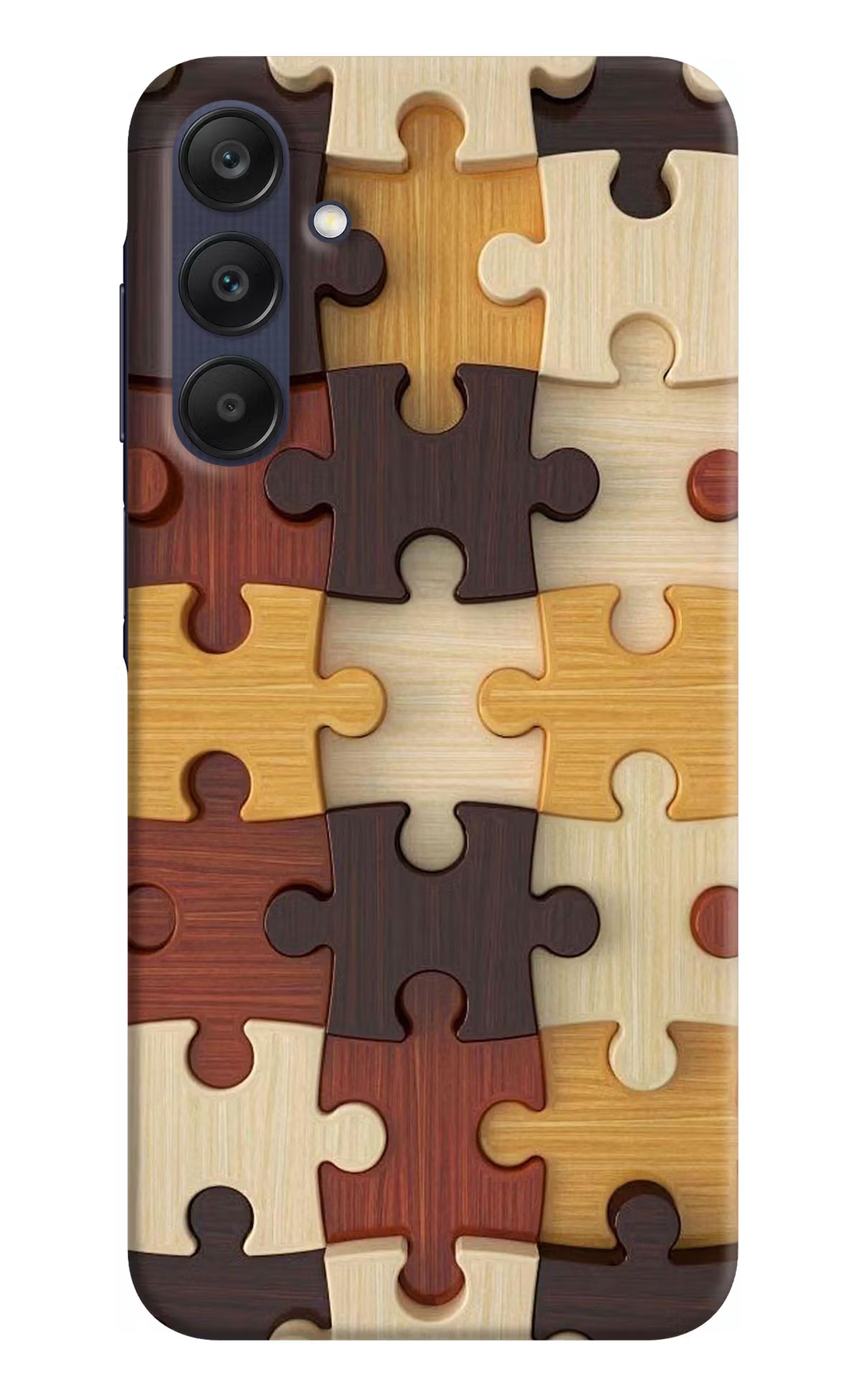 Wooden Puzzle Samsung A25 5G Hard Case Back Cover by Casekaro