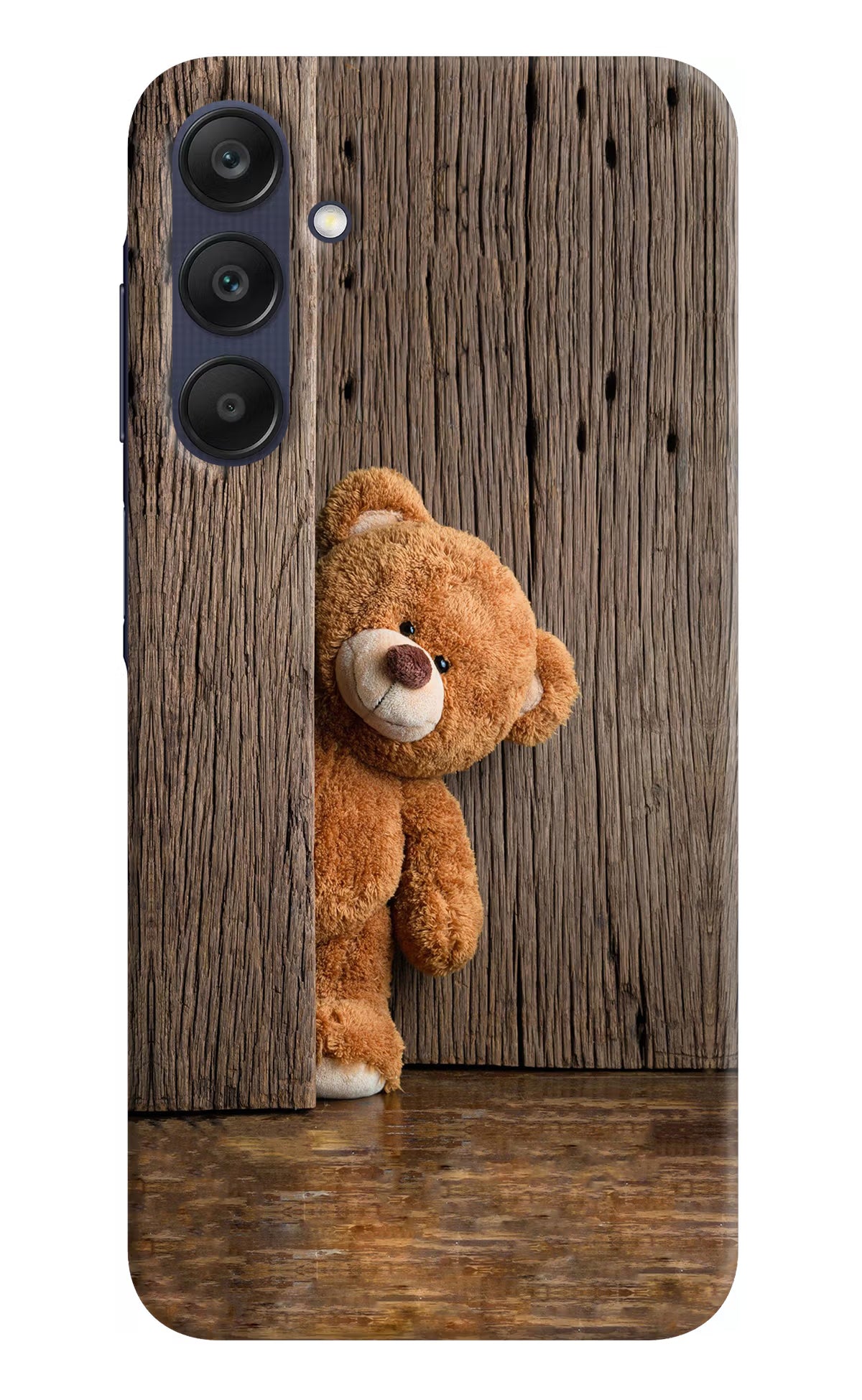 Teddy Wooden Samsung A25 5G Hard Case Back Cover by Casekaro