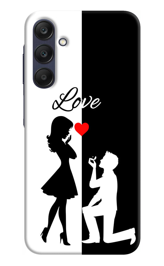 Love Propose Black And White Samsung A25 5G Back Cover