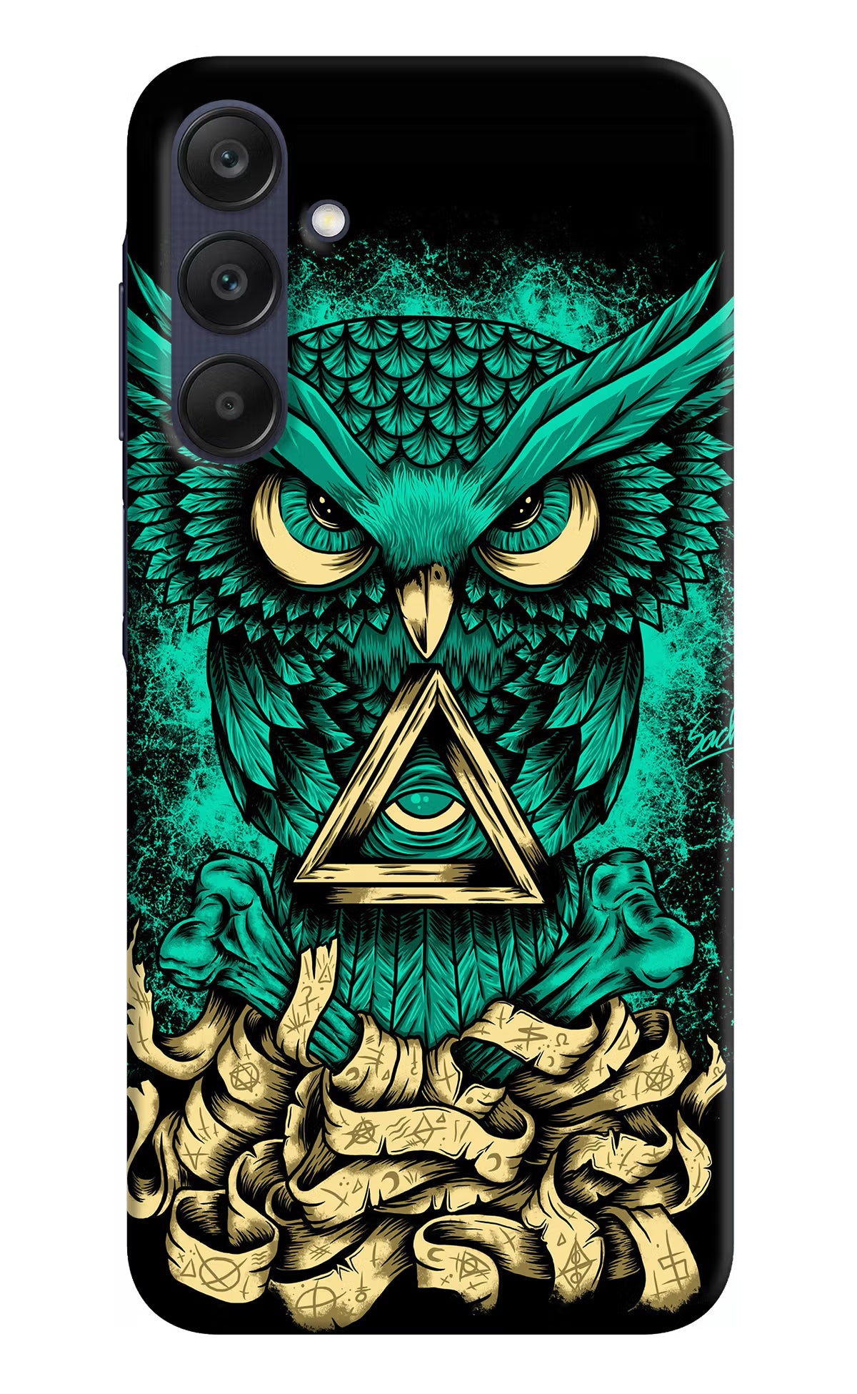 Green Owl Samsung A25 5G Hard Case Back Cover by Casekaro