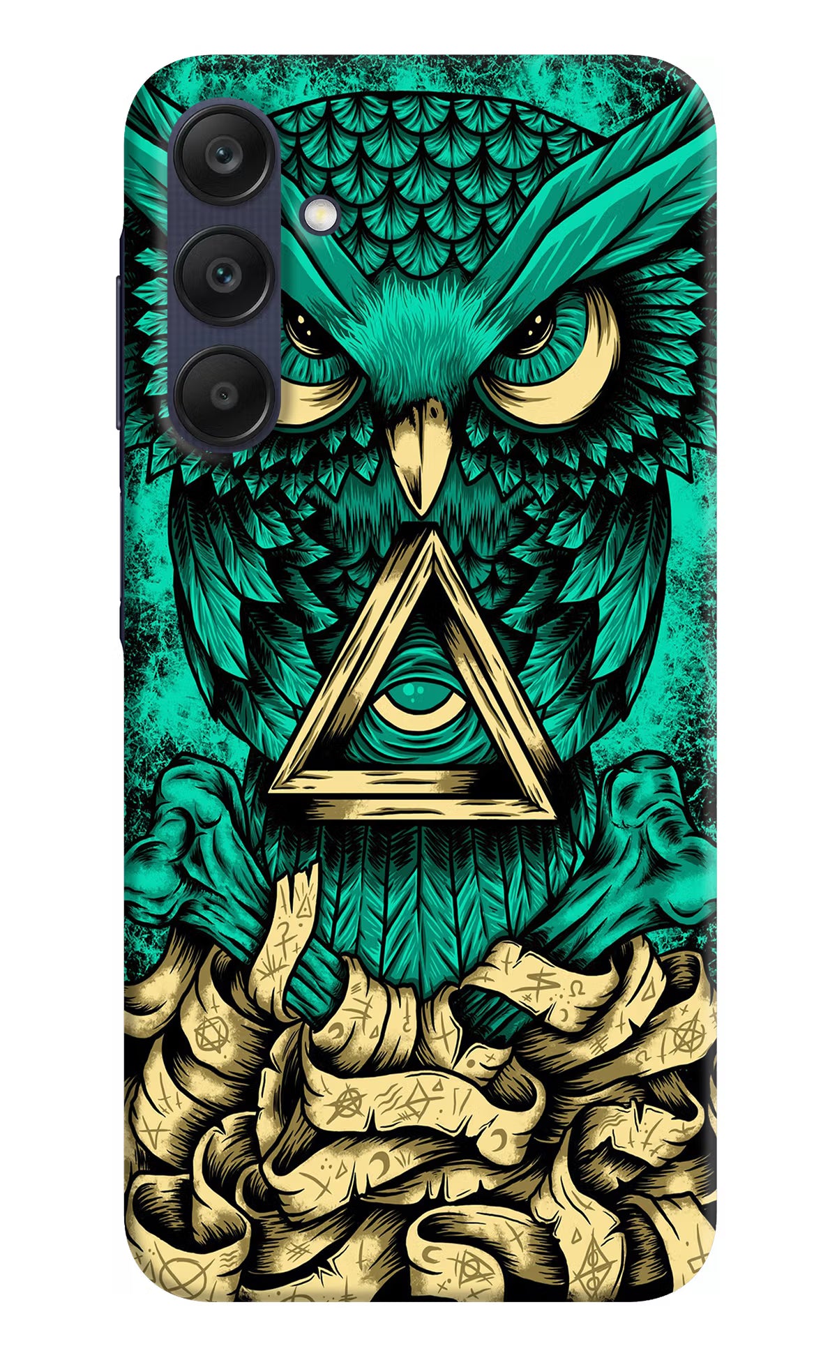 Green Owl Samsung A25 5G Hard Case Back Cover by Casekaro