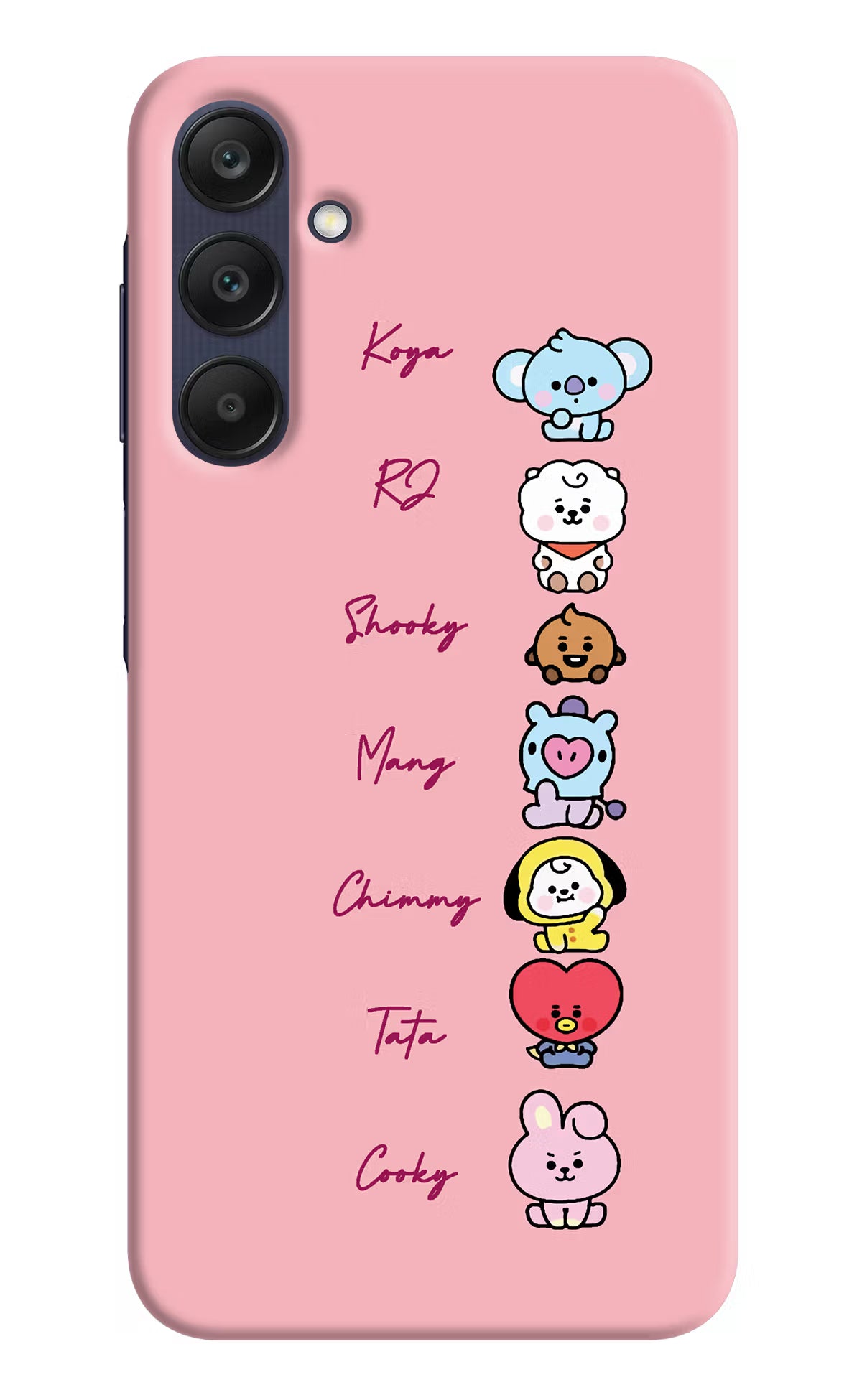 BTS names Samsung A25 5G Hard Case Back Cover by Casekaro