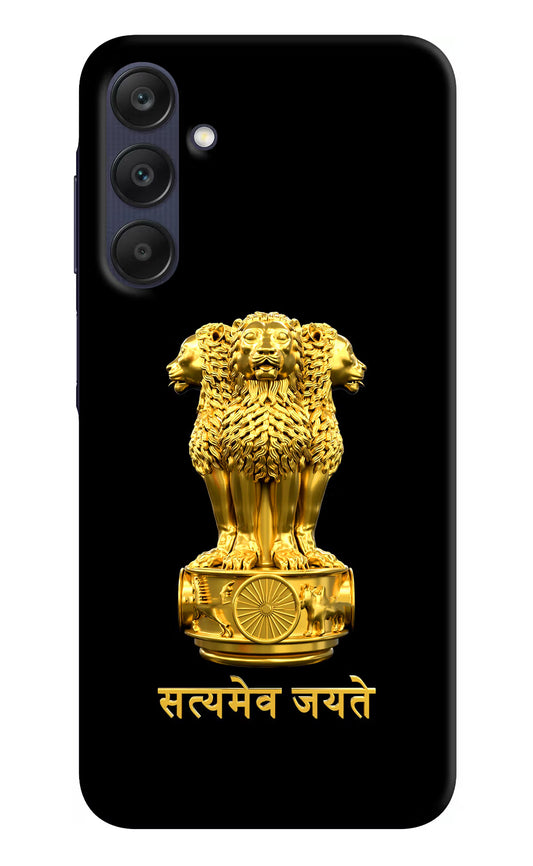 Satyamev Jayate Golden Samsung A25 5G Hard Case Back Cover by Casekaro