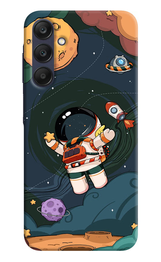 Cartoon Astronaut Samsung A25 5G Hard Case Back Cover by Casekaro
