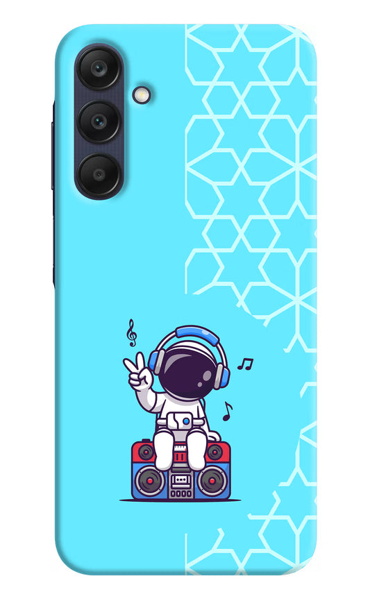 Cute Astronaut Chilling Samsung A25 5G Hard Case Back Cover by Casekaro