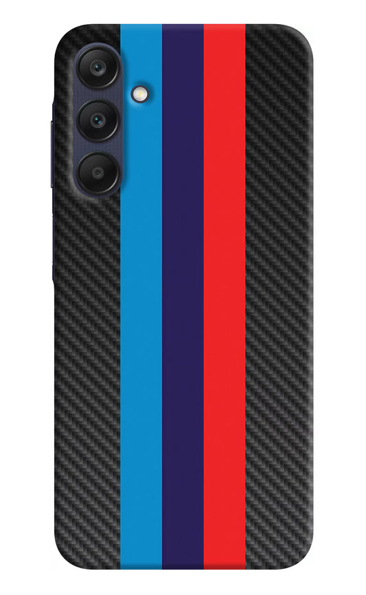 BMW Stripes Pattern Samsung A25 5G Hard Case Back Cover by Casekaro