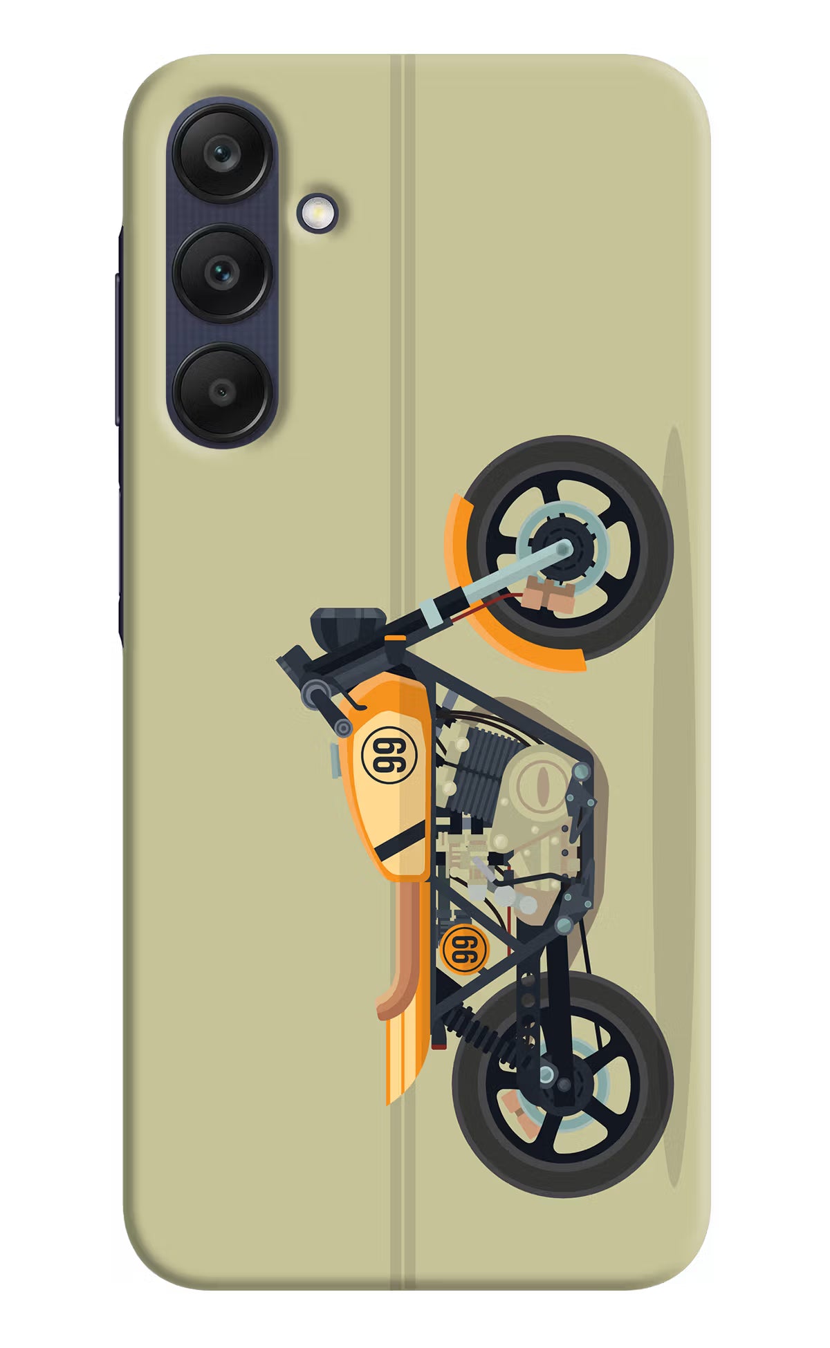 Vertical Speedster Samsung A25 5G Hard Case Back Cover by Casekaro