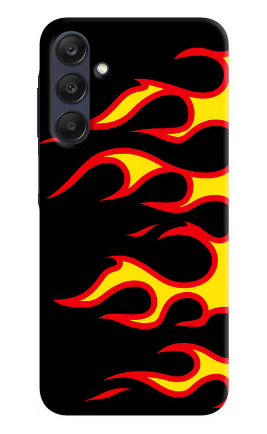 Side Sweep Flames Samsung A25 5G Hard Case Back Cover by Casekaro