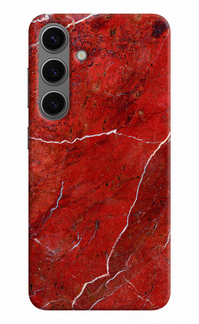 Red Marble Design Samsung S24 Hard Case Back Cover by Casekaro