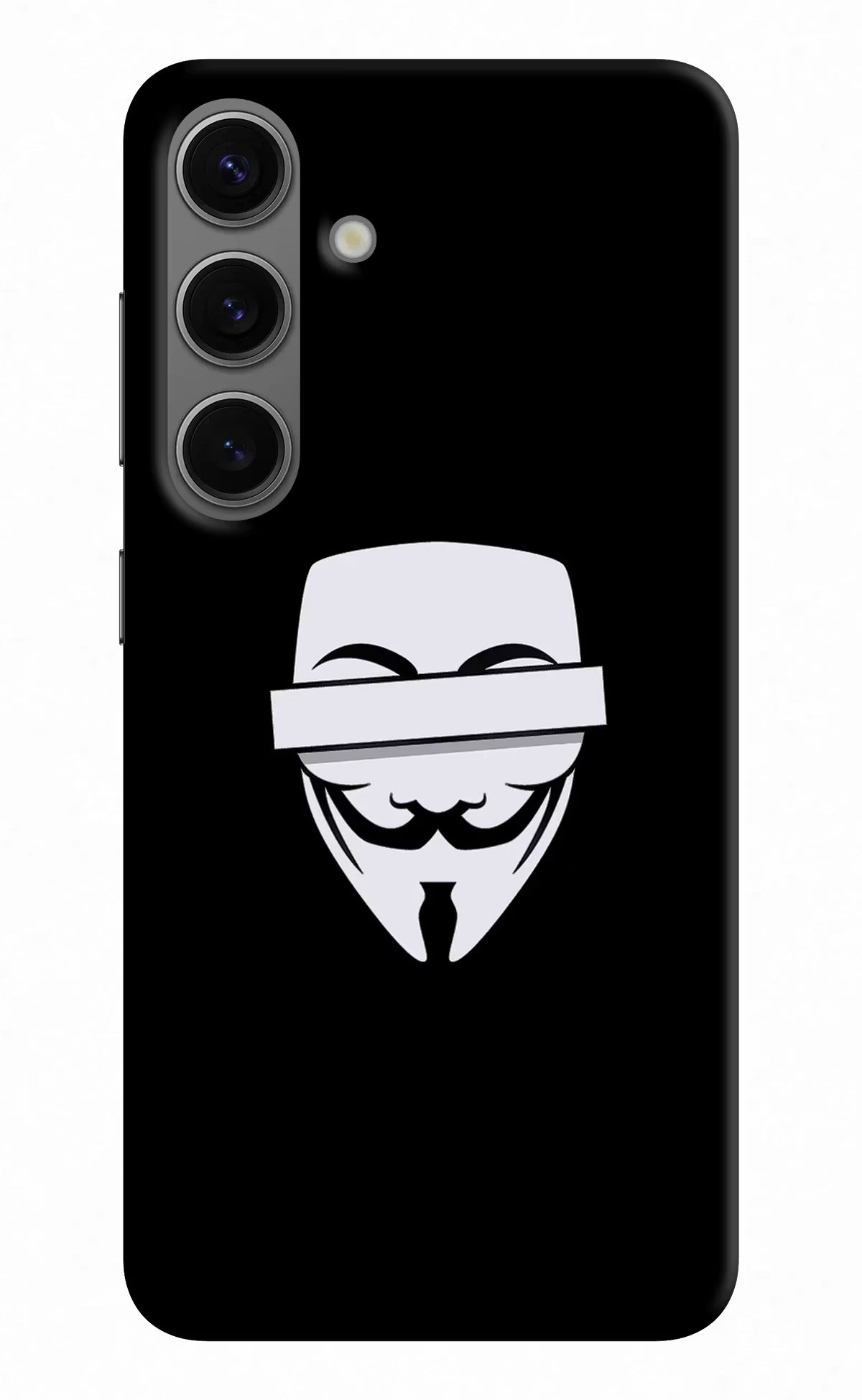 Anonymous Face Samsung S24 Hard Case Back Cover by Casekaro