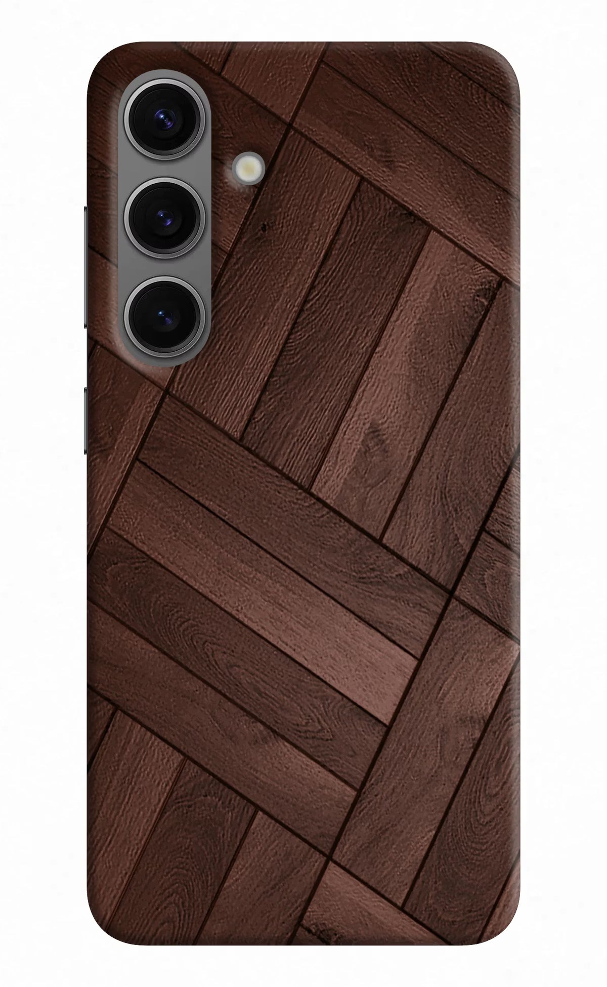 Wooden Texture Design Samsung S24 Hard Case Back Cover by Casekaro