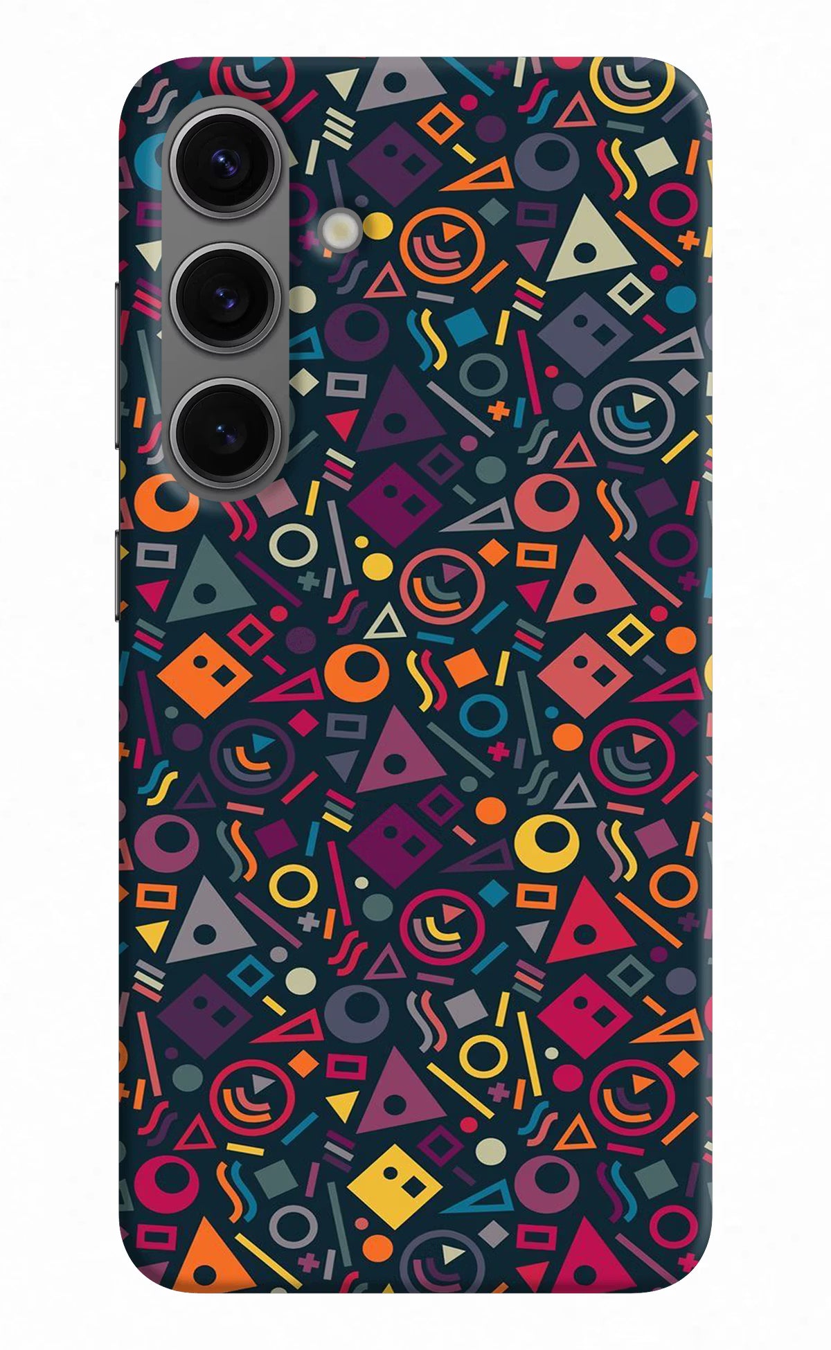 Geometric Abstract Samsung S24 Hard Case Back Cover by Casekaro
