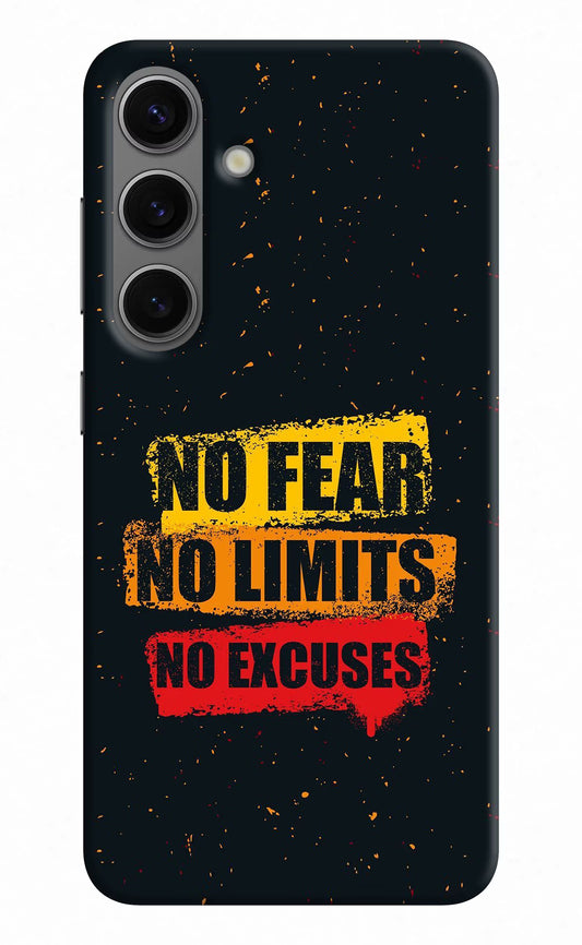 No Fear No Limits No Excuse Samsung S24 Hard Case Back Cover by Casekaro